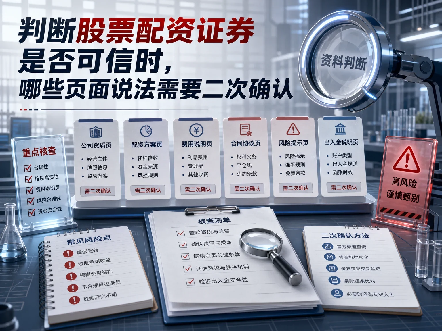 判断股票配资证券是否可信时，哪些页面说法需要二次确认 插图