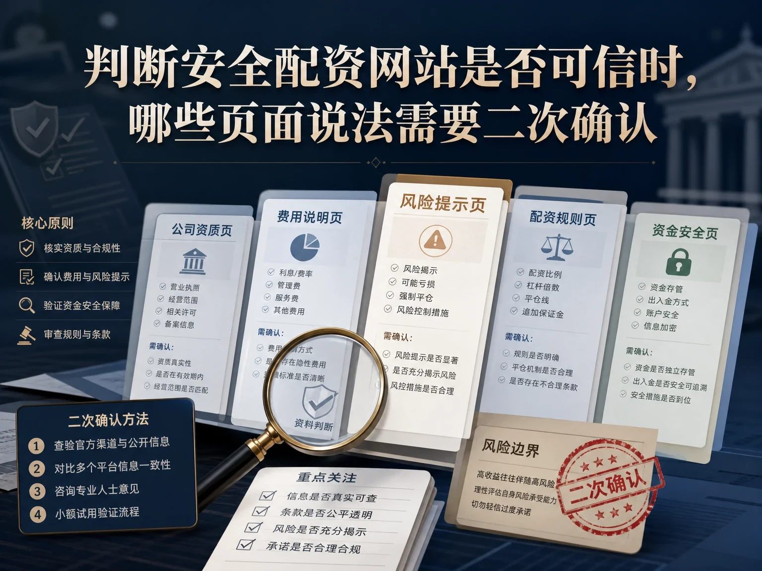 判断安全配资网站是否可信时，哪些页面说法需要二次确认 插图