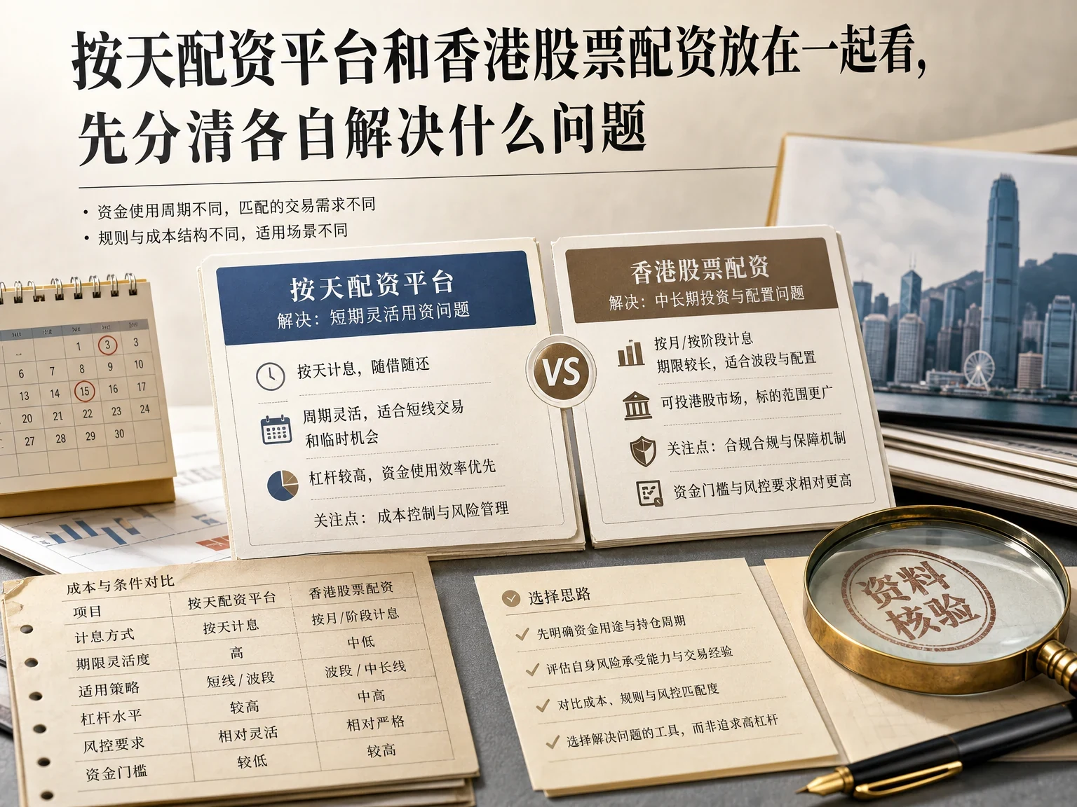 按天配资平台和香港股票配资放在一起看，先分清各自解决什么问题 插图